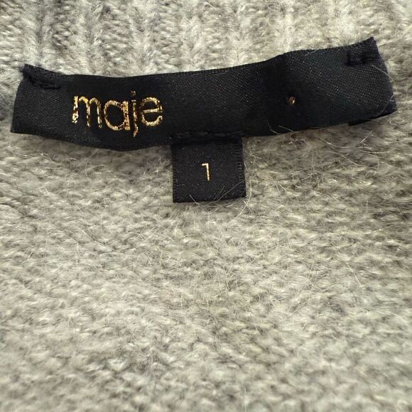 Maje Pearl Mohair Blend Cardigan Size 1 Small - Picture 7 of 9